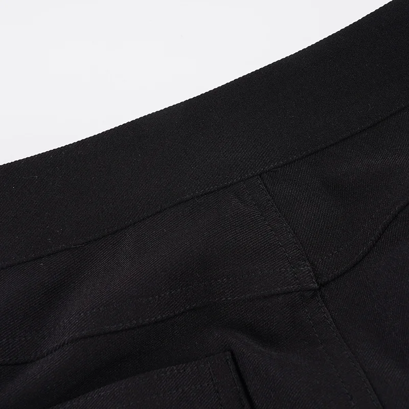 Women's Flare Pants Low Waist Slim Fit Y2K Metal Button Design Casual