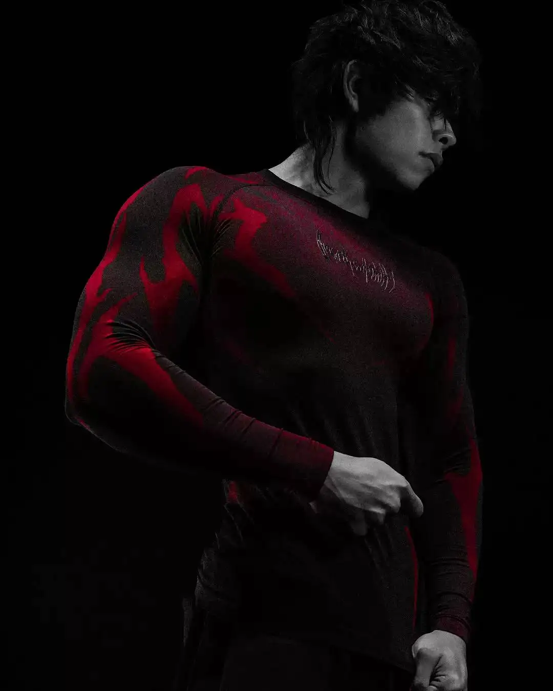 2026 Men American Tight High Stretch Long Sleeve T Shirt Muscle Fitness Sports Gym Training Athletic Top Long Sleeve Fitness