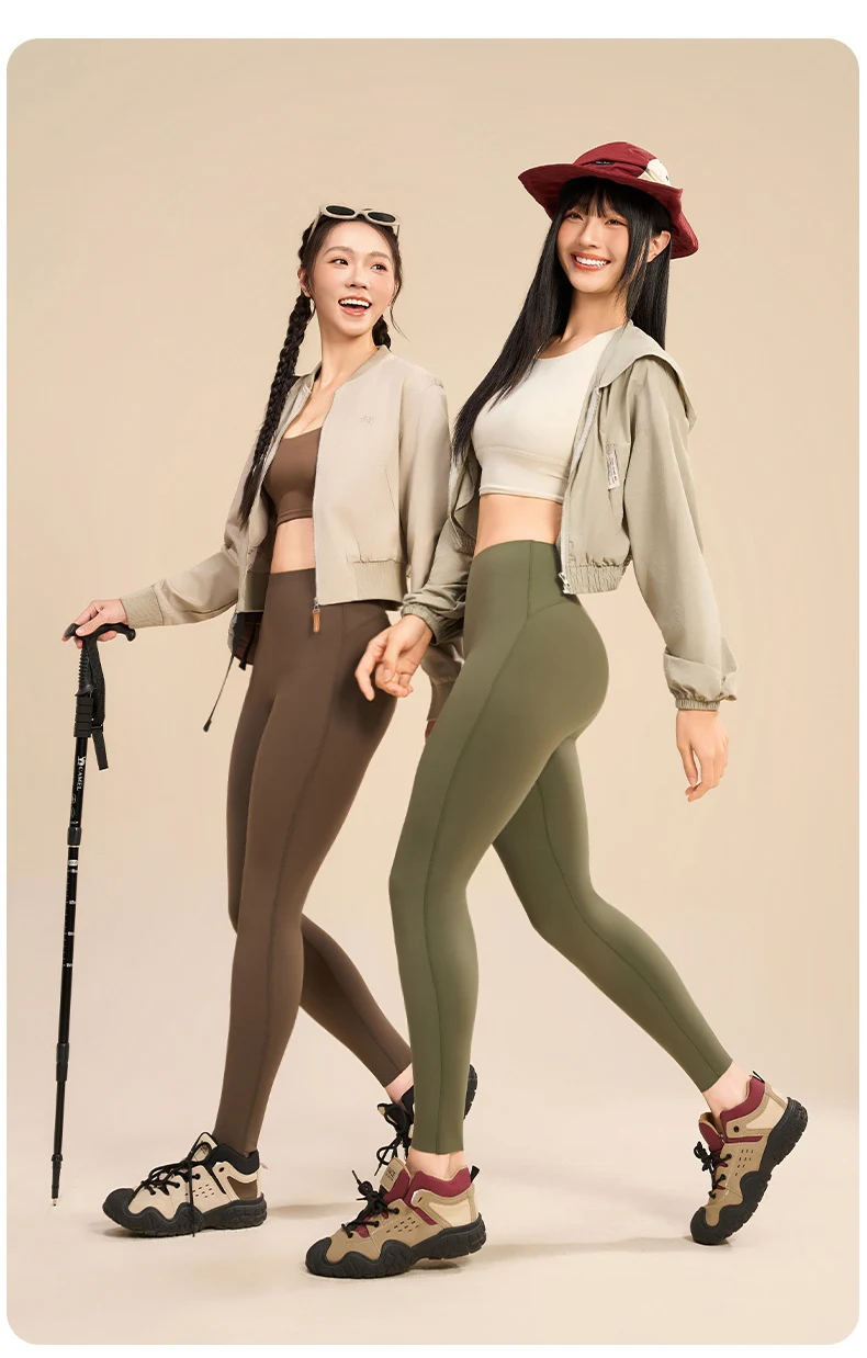 BIVIGAOS New Fitness Yoga Sharkskin Leggings Women High Waist Butt Lifter Naked Feeling Elastic Sports Tight Peach Hip Leggings
