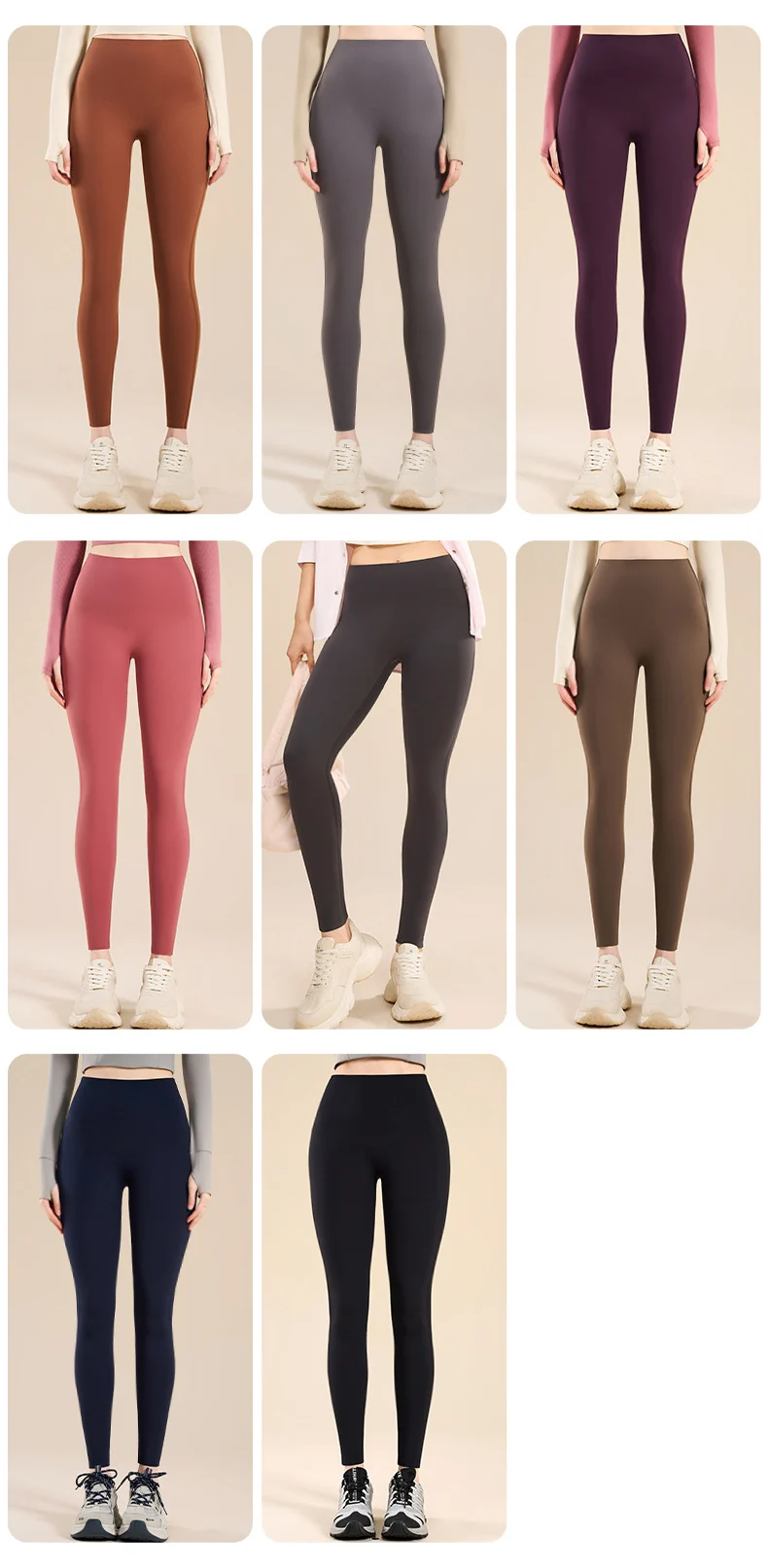BIVIGAOS New Fitness Yoga Sharkskin Leggings Women High Waist Butt Lifter Naked Feeling Elastic Sports Tight Peach Hip Leggings
