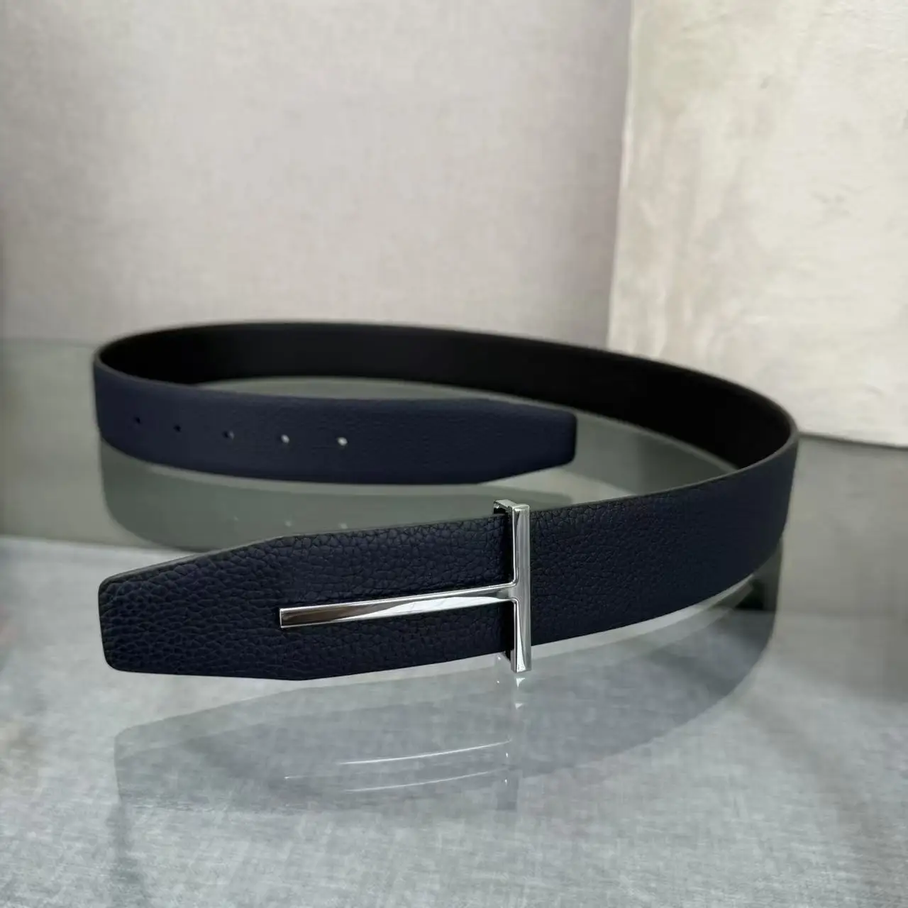 2026 Fashion Top Luxury Designer Brand Brass T Buckle Belt Men High Quality Genuine Real Leather Jeans Waistband business 3.8CM