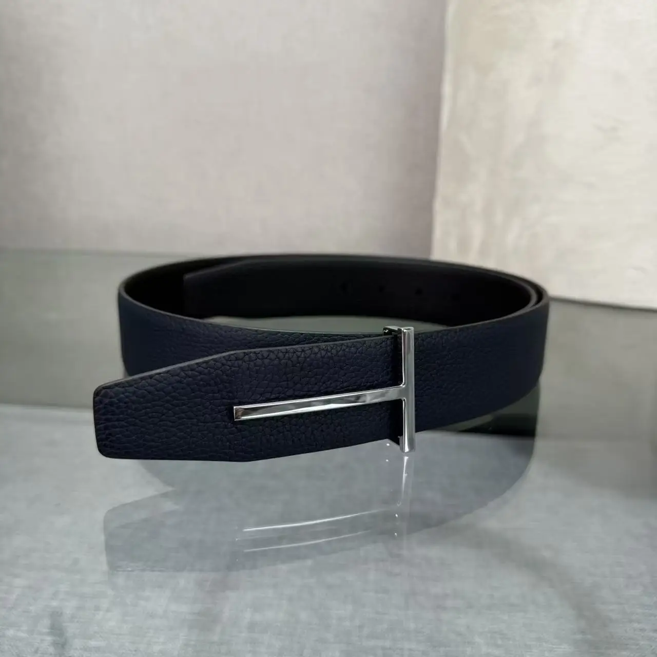2026 Fashion Top Luxury Designer Brand Brass T Buckle Belt Men High Quality Genuine Real Leather Jeans Waistband business 3.8CM