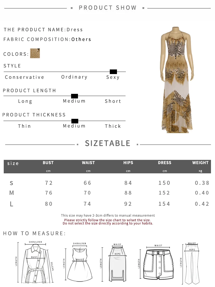 Sisterlinda Woman Long Dress Leopard Print Trend Sexy Fashion Lace-Up Halter Backless Shape Waist Ruffles Hem Elegant Vestidos