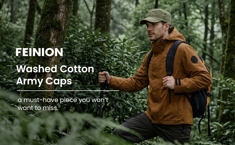 Military Cap Men Washed Cotton Fashion Design Flat Baseball Cap Top Army Hat with Air Hole Adjustable