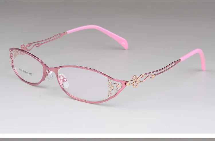 BCLEAR Ladies Business Glasses Frames Hollow Carved Metal Full Frame Glasses Beautiful Fashion Alloy Ultra-Light Eyeglasses New