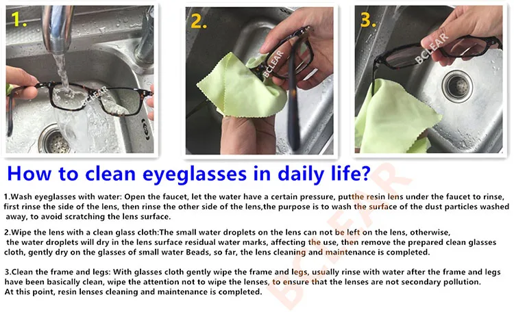 BCLEAR 1.61 Refractive Index Anti Blue Ray Lenses Single Vision Lens Myopia Blue Light Eyes Protection Computer Phone Glasses