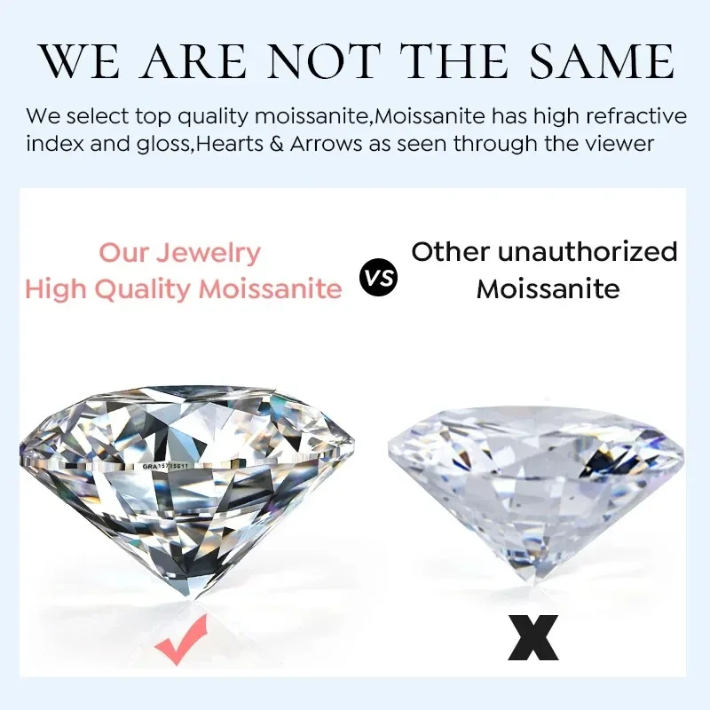 Real Moissanite Diamond 1CT Gorgeous Engagement Rings For Men Wedding Gift Best Quality Luxury Minimalist Jewelry