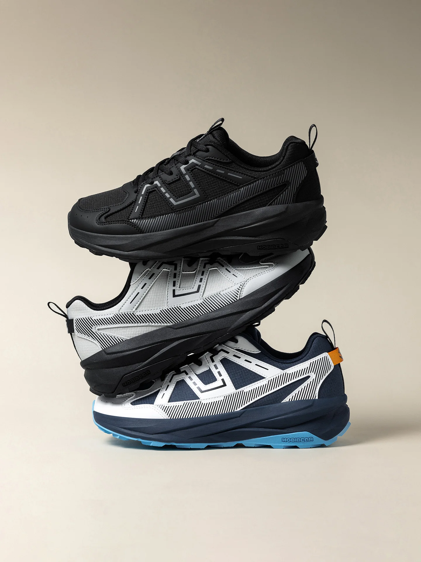 HOBIBEAR Wide Toe Box Running Shoes Unisex Trail Runner Sneakers Non-Slip Lightweight Outdoor Jogging Footwear for Men Women