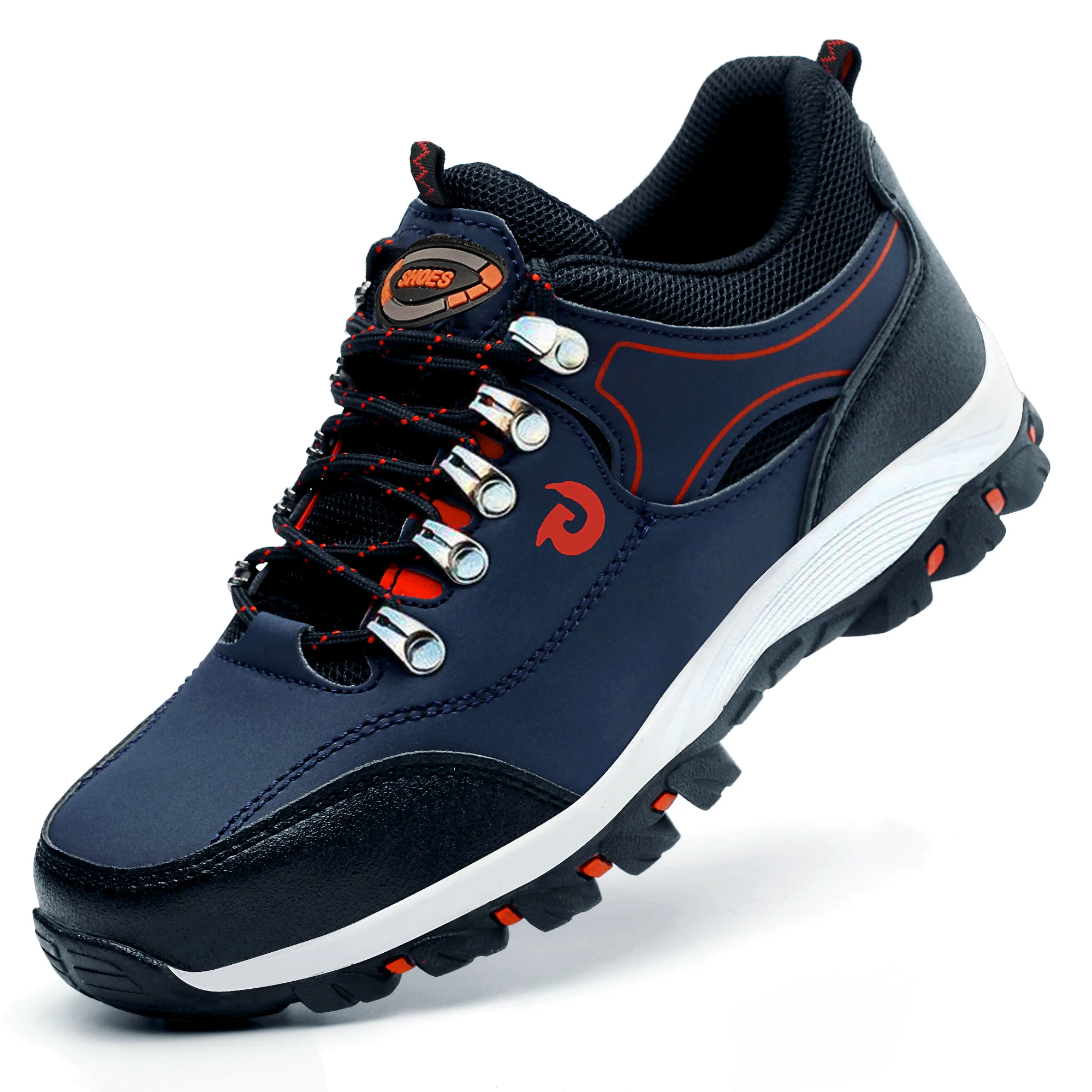 Steel Toe Work Shoes for Men Women Anti-Smash Anti-Puncture Blue Safety Shoes Breathable Lightweight Air Cushion Work Shoes