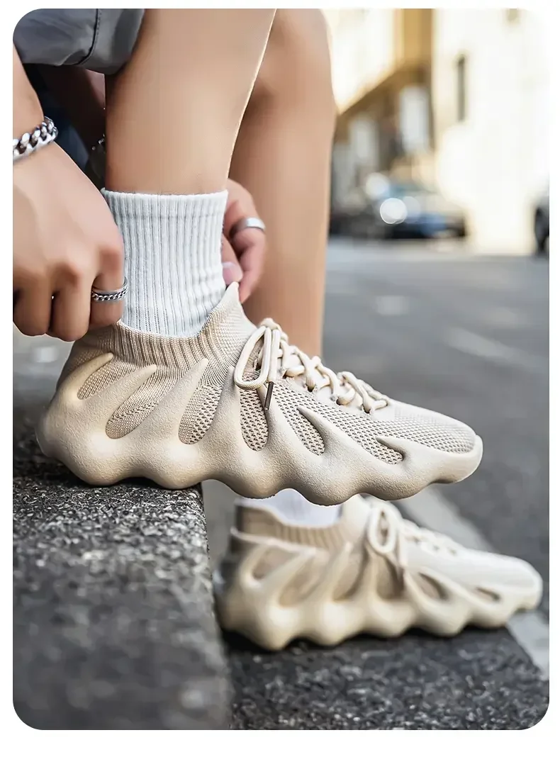 Men Sports Running Jogging Shoes Summer Casual Sneakers Outdoor Breathable Mesh For Women Light Shock-absorption Black Tennis