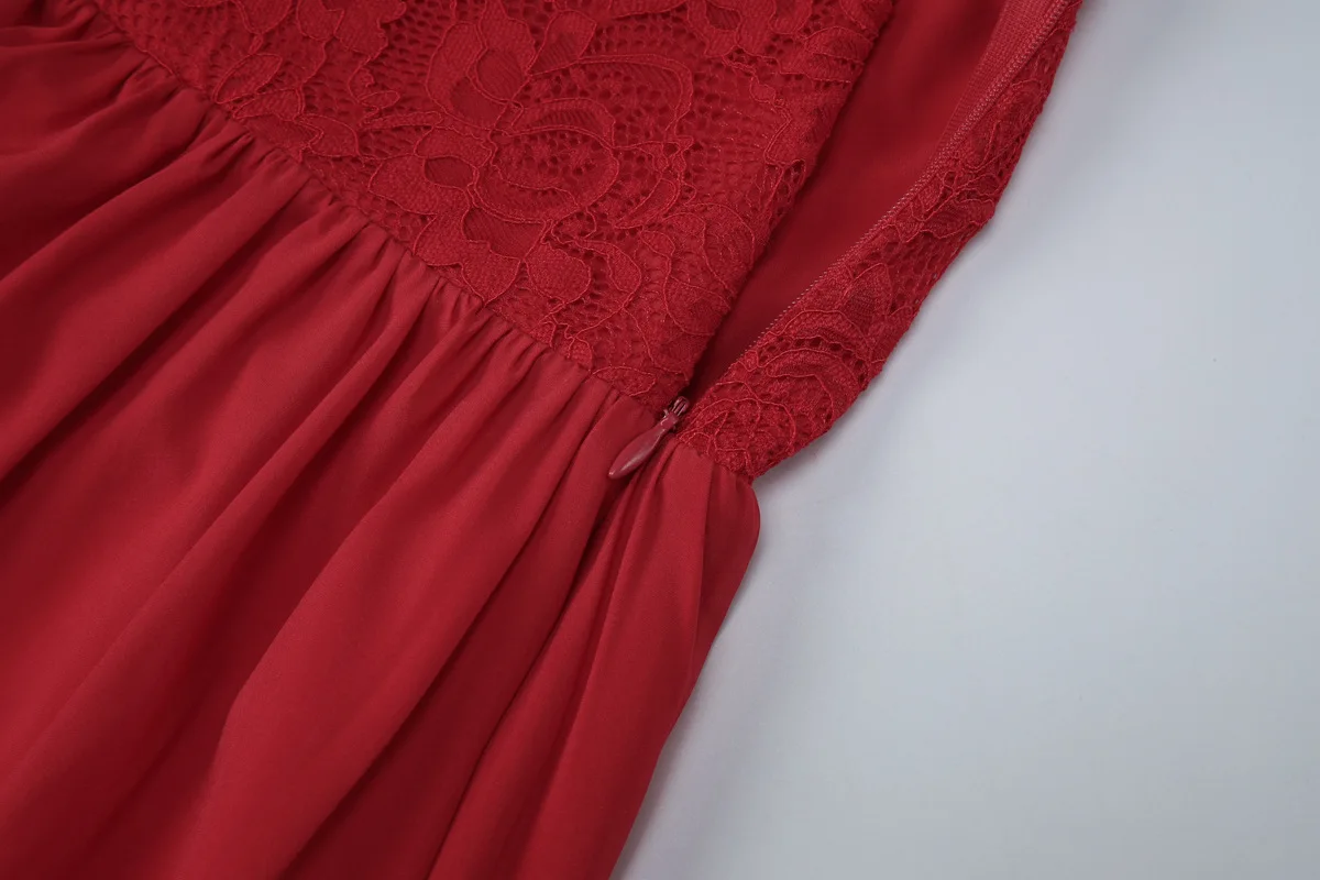 Sexy Red Deep V Neck Halter Maxi Dress Women Backless Hollow Pleated Slim Long Dress 2026 Trendy Elegant Club Evening Party Robe