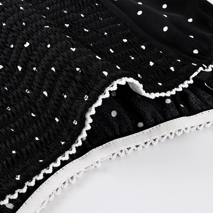 Linad Sexy Backless Polka Dot Tank Top Elegant Satin Spaghetti Strap Lace Camis Street Chic Sleeveless Vest Female 2025 Summer