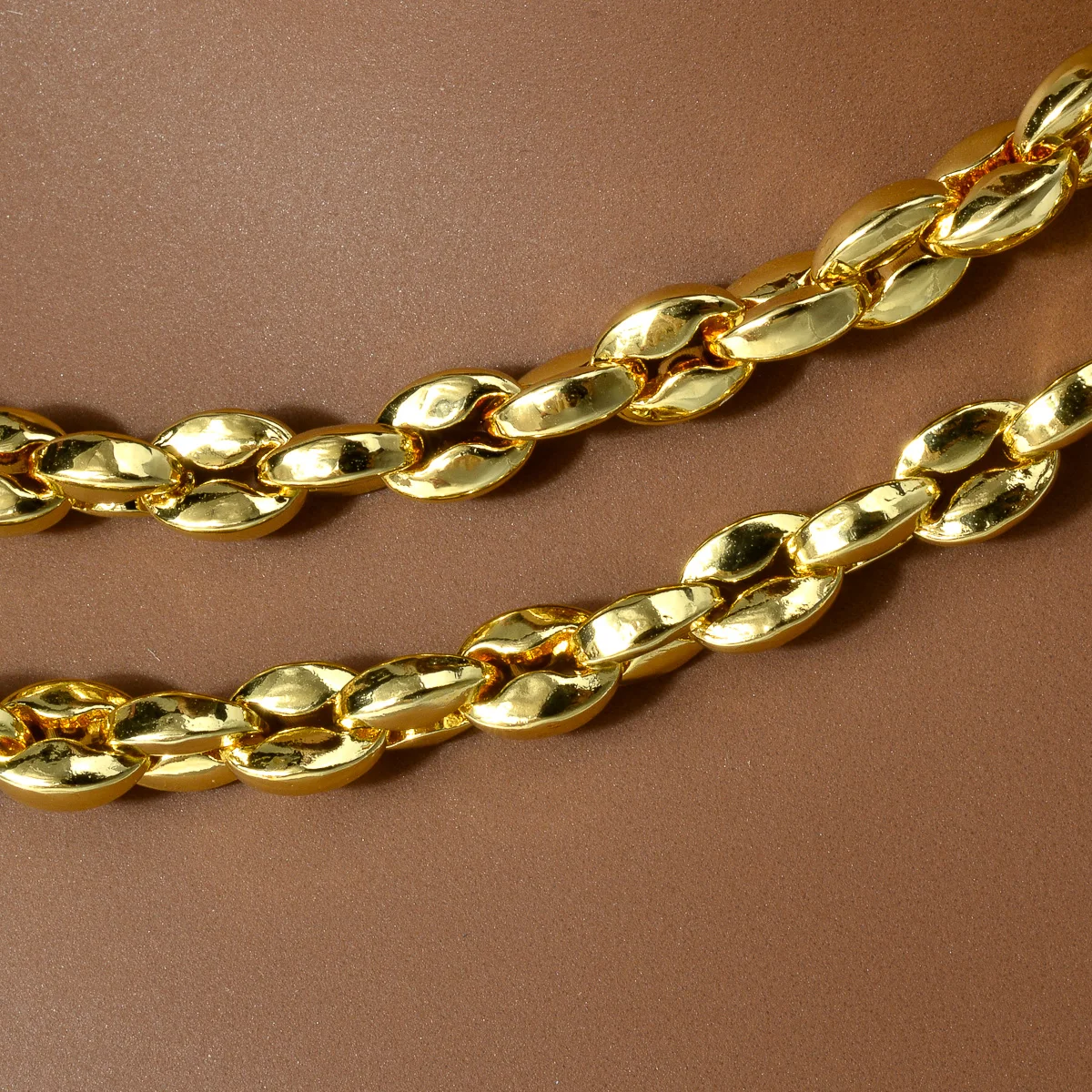 Hot Selling Ltalian 750 Men's and Women's Necklace 18k Gold-Plated Rock Hip-Hop Banquet Jewelry Accessories