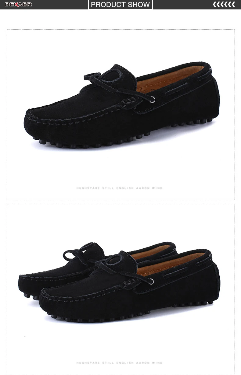 DEKABR Casual Men Genuine Leather Shoes Summer Breathable Green Men's Loafers Leather Shoes Sapato Masculino Zapatos Hombre