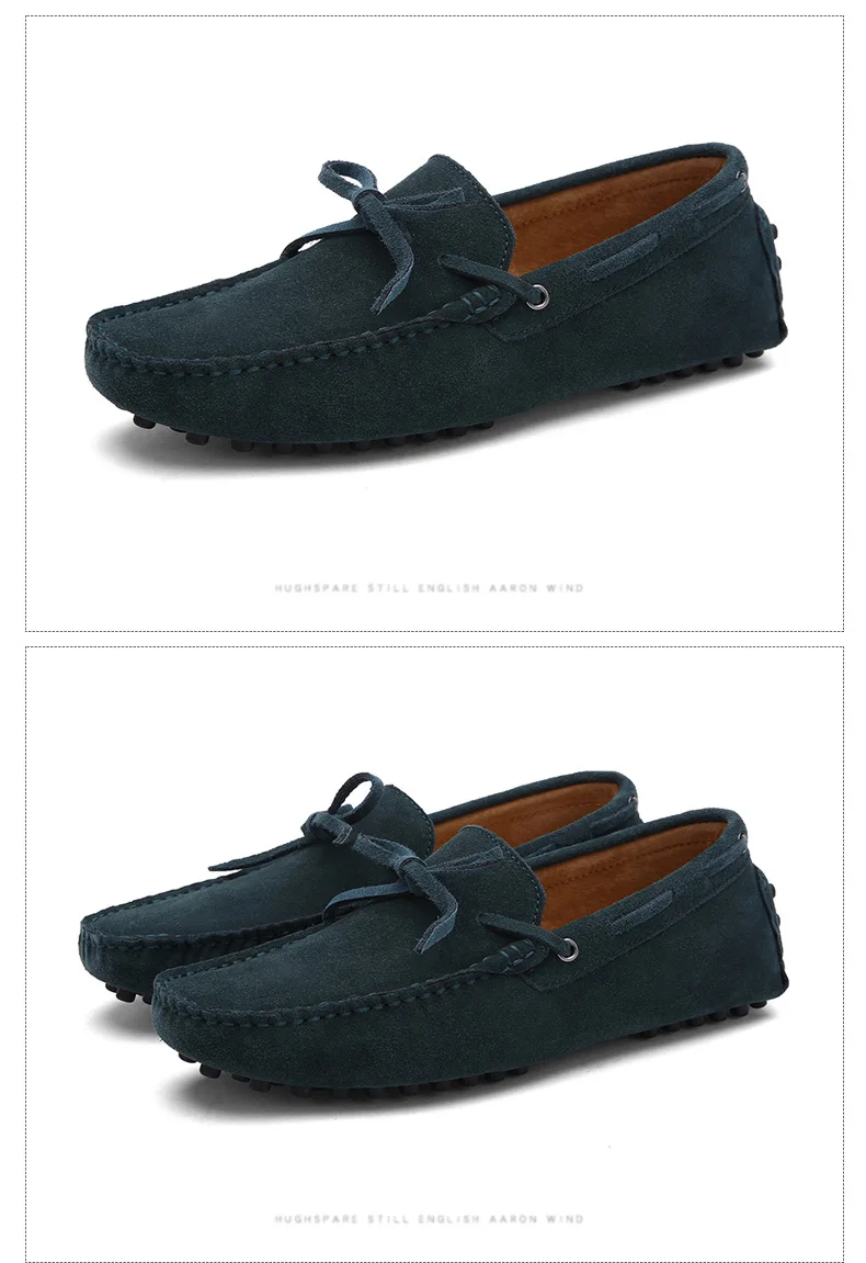 DEKABR Casual Men Genuine Leather Shoes Summer Breathable Green Men's Loafers Leather Shoes Sapato Masculino Zapatos Hombre