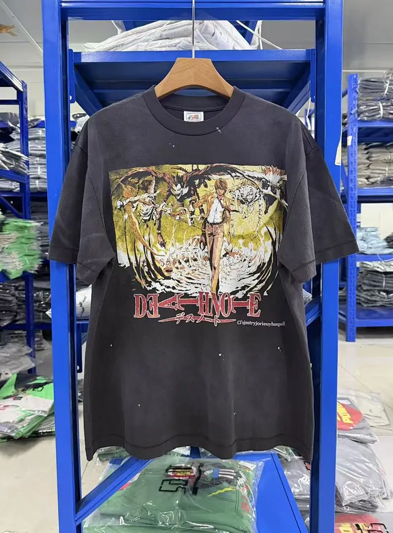 25SS Saint x Planet War Printed Women Men T shirts tees Hiphop Oversized Men Casual Cotton T shirt Summer Style
