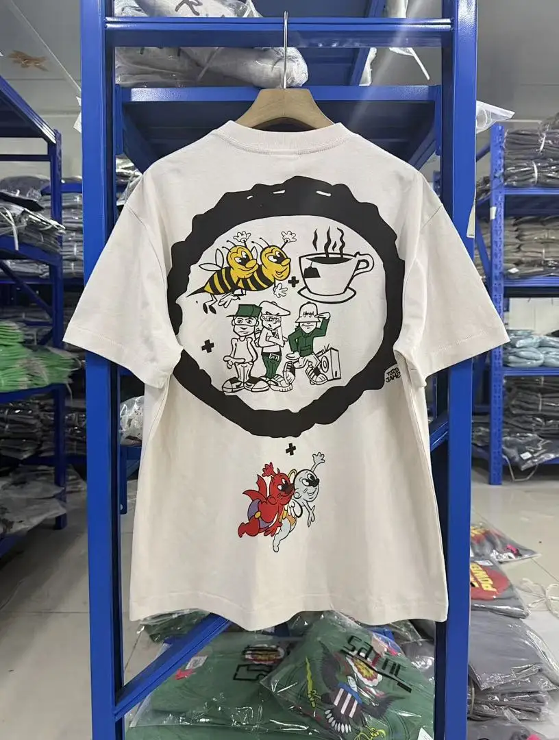 25SS Saint x Planet War Printed Women Men T shirts tees Hiphop Oversized Men Casual Cotton T shirt Summer Style