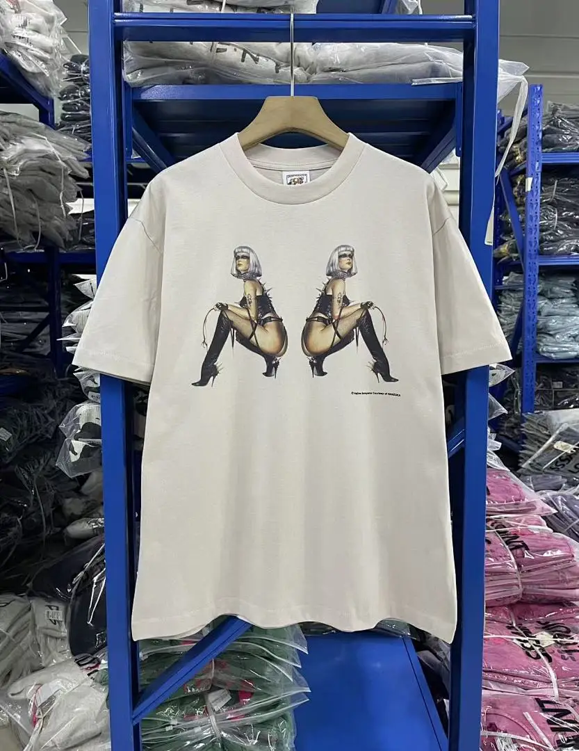 25SS Saint x Planet War Printed Women Men T shirts tees Hiphop Oversized Men Casual Cotton T shirt Summer Style