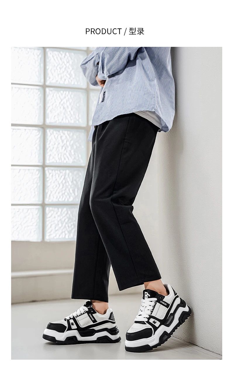 Men's Thick-Soled Height-Increasing Casual Sports Shoes, Low-Top Lace-Up Style, Wear-Resistant Sole, Comfortable and Anti-Slip,