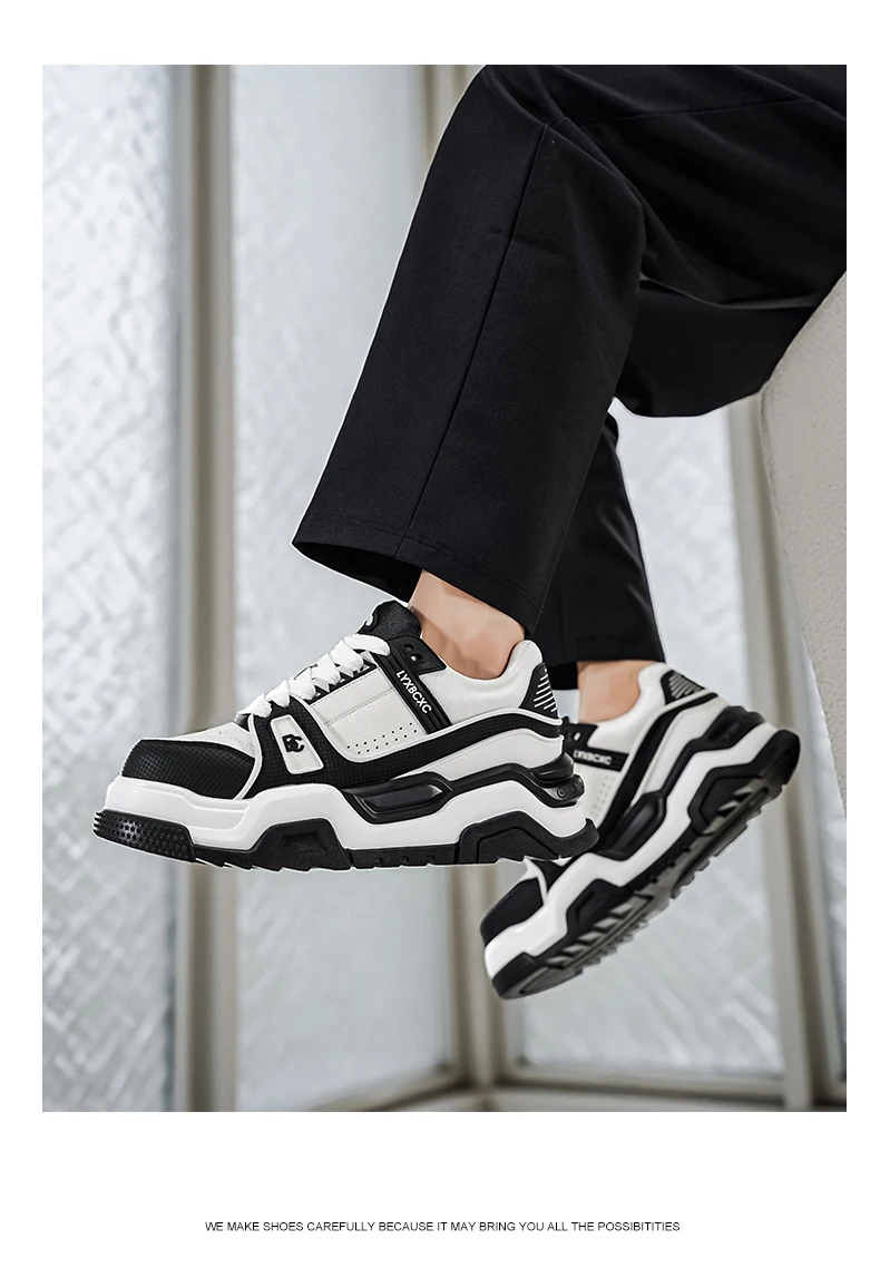 Men's Thick-Soled Height-Increasing Casual Sports Shoes, Low-Top Lace-Up Style, Wear-Resistant Sole, Comfortable and Anti-Slip,