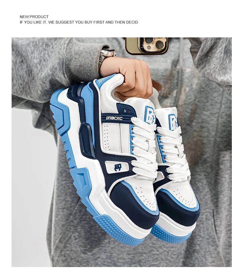 Men's Thick-Soled Height-Increasing Casual Sports Shoes, Low-Top Lace-Up Style, Wear-Resistant Sole, Comfortable and Anti-Slip,