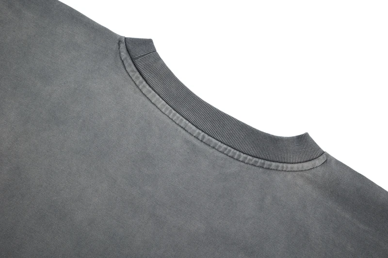 American Retro Sleeveless T-shirt Men Women Loose Gray Distressed Blank Round Neck Couple Tops Summer Tank Top Cotton Outfit