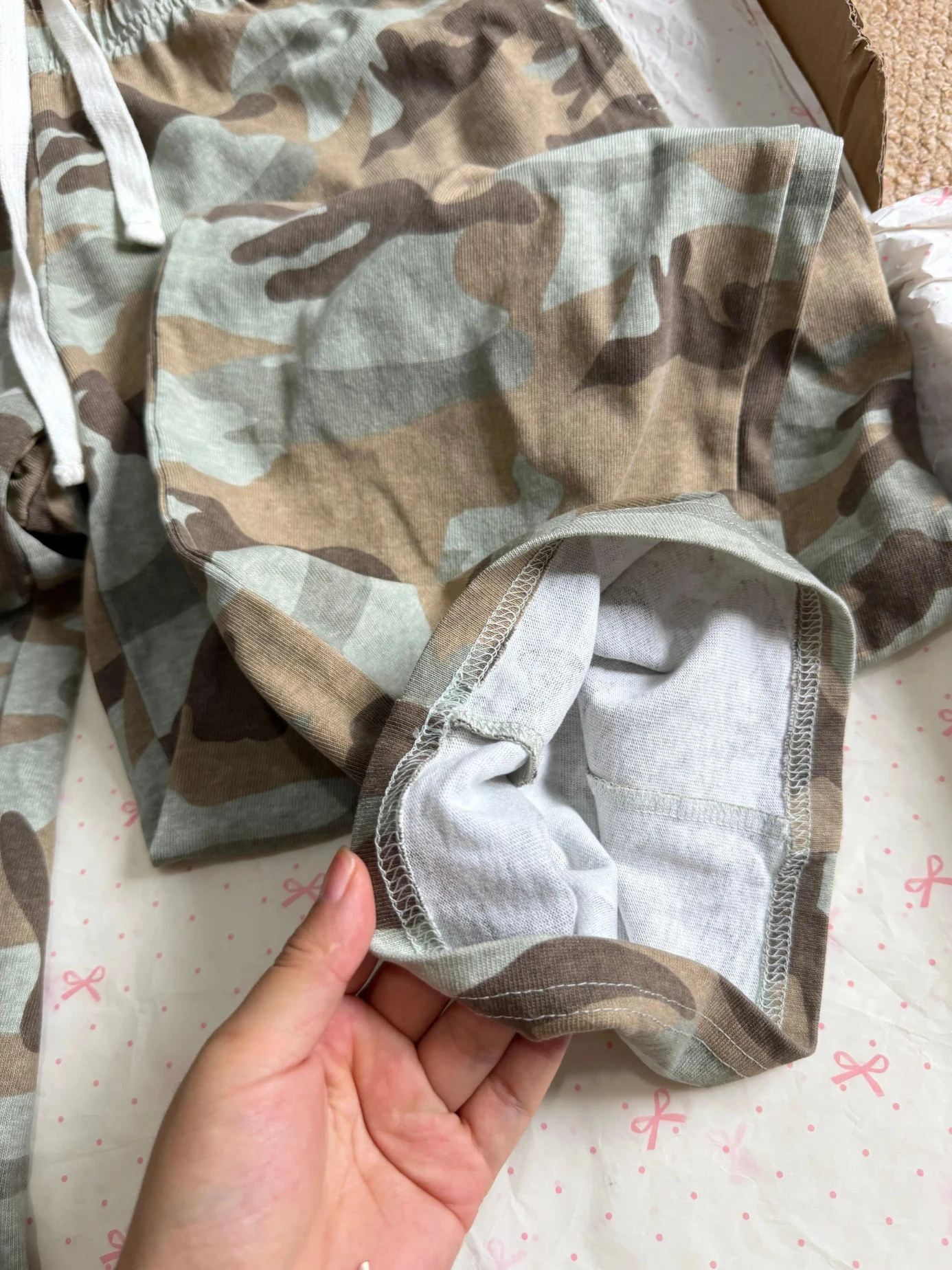 Camouflage Drawstring Sweatpant Women Summer Elastic Waist Straight Trousers American Vintage Streetwear Cotton Baggy Pants Y2k