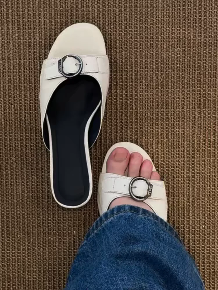 High Heels Slippers Women Sandals New Open Toe Summer Shoes 2026 Designer Brand Chunky Beach Shoes Causal Flip Flops Sandalias