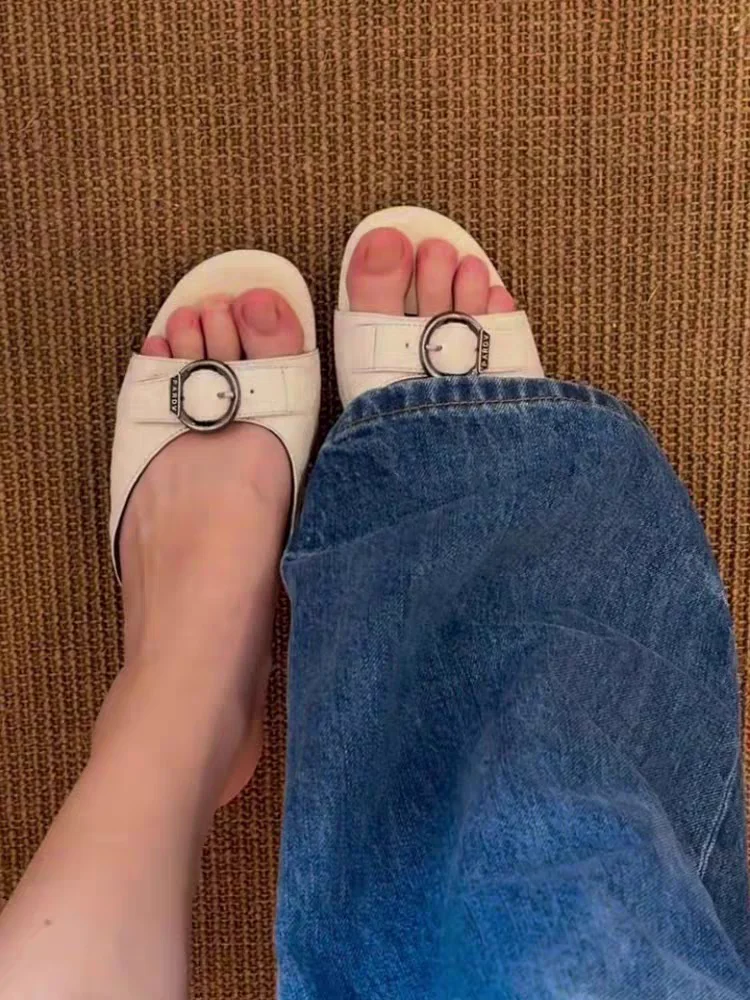 High Heels Slippers Women Sandals New Open Toe Summer Shoes 2026 Designer Brand Chunky Beach Shoes Causal Flip Flops Sandalias