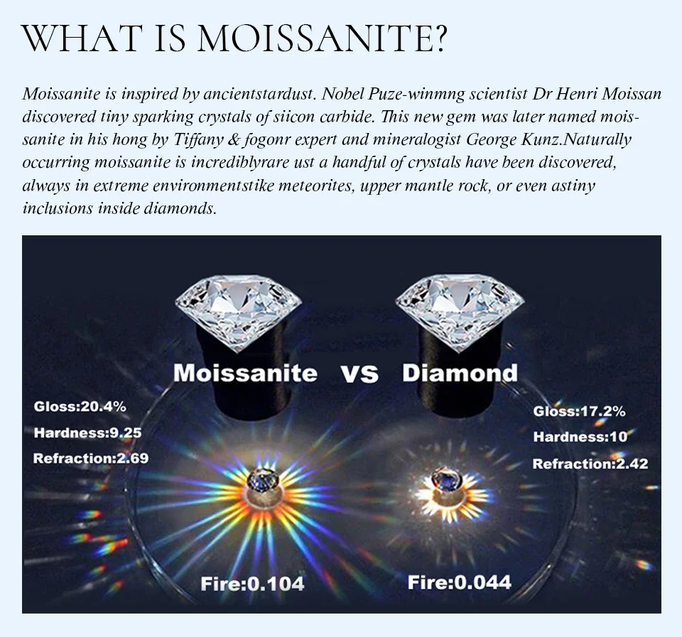 Fashion 3CT Big Certified Moissanite Diamond Engagement Rings for Women Double Heart Zircon Eternity Anniversary Jewelry