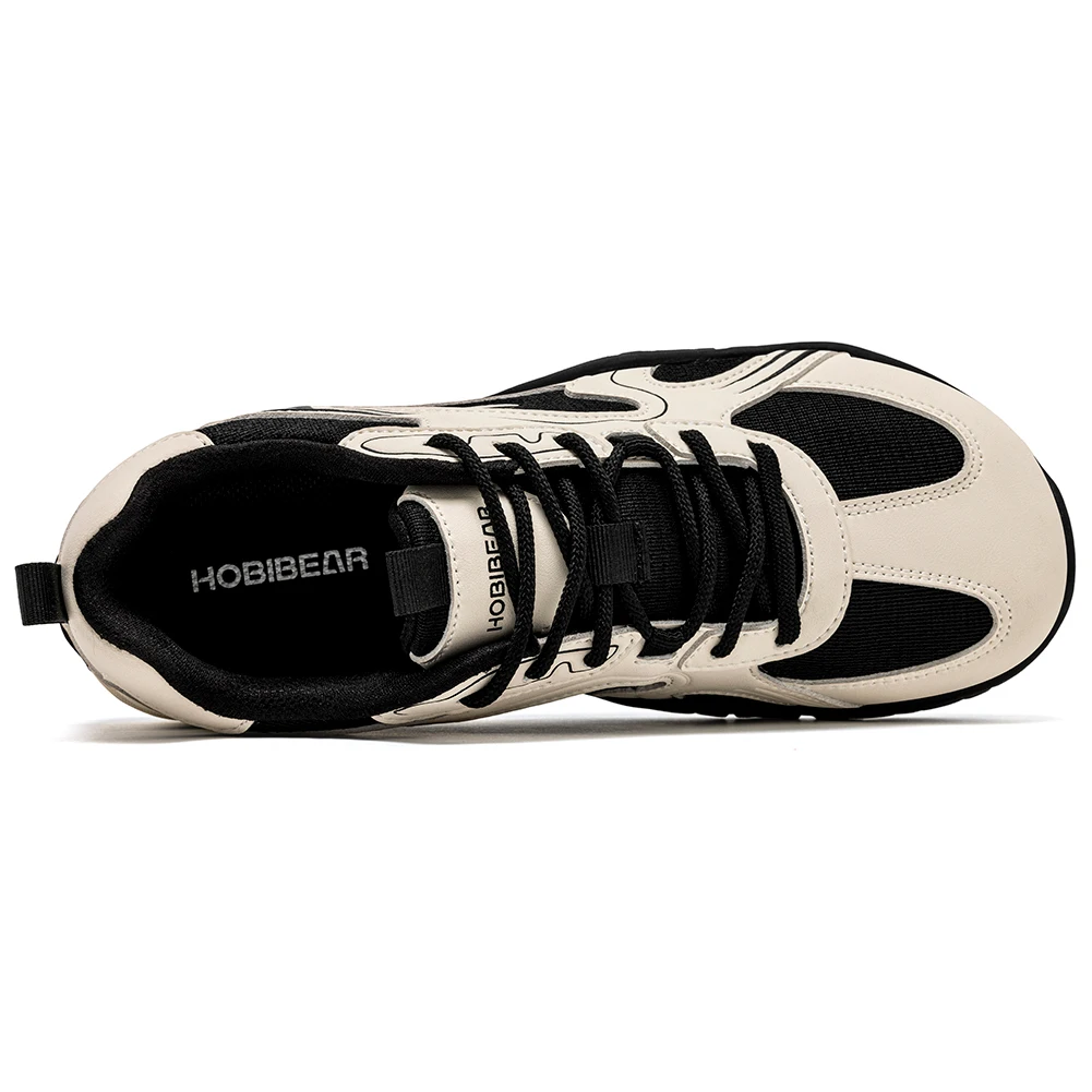 HOBIBEAR Unisex Wide Toe Barefoot Shoes Minimalist Retro Walking Sneakers Hiking Trail Running Shoes for Men Women