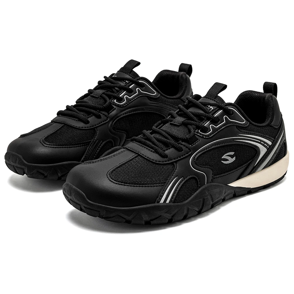 HOBIBEAR Unisex Wide Toe Barefoot Shoes Minimalist Retro Walking Sneakers Hiking Trail Running Shoes for Men Women