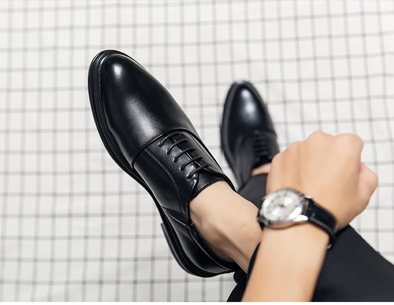 Classic Oxfords Shoes Men Retro Casual Business Social Leather Shoes For Men Office Wedding Leather Shoes Men's Dress Shoes