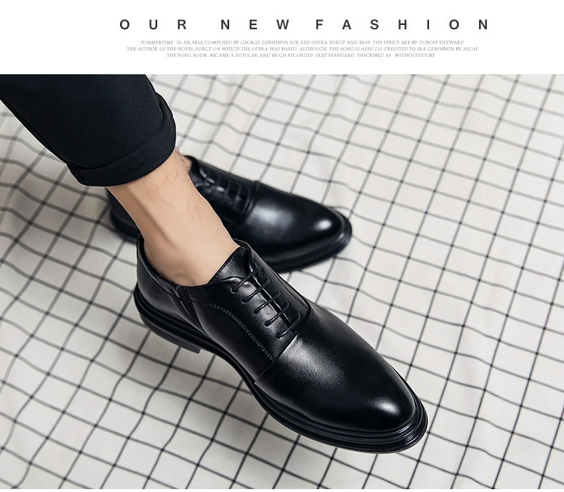 Classic Oxfords Shoes Men Retro Casual Business Social Leather Shoes For Men Office Wedding Leather Shoes Men's Dress Shoes
