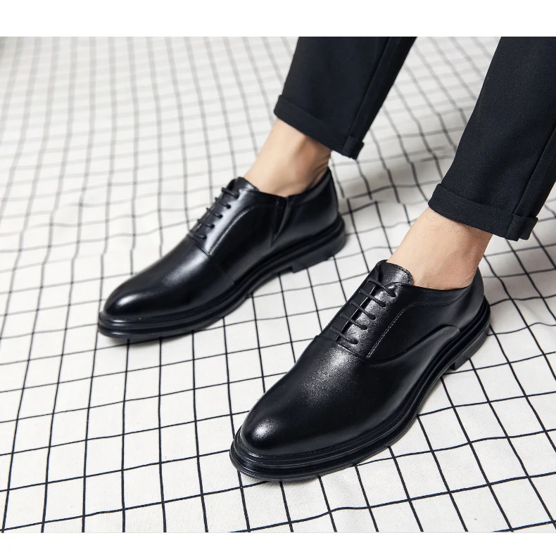 Classic Oxfords Shoes Men Retro Casual Business Social Leather Shoes For Men Office Wedding Leather Shoes Men's Dress Shoes