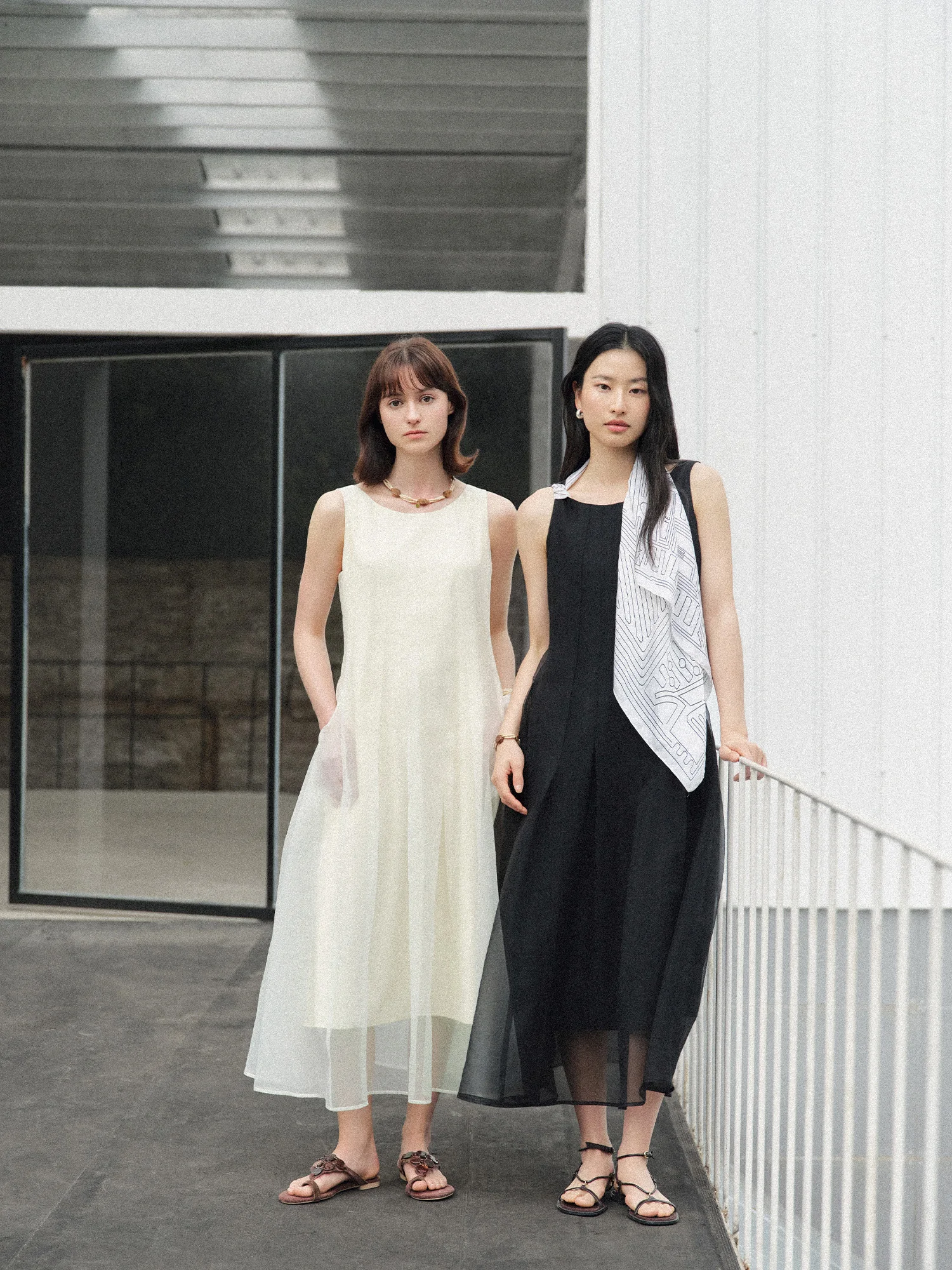 DUSHU Women [LineSculpt Series] Dresses Women 2026 Summer New Three Colors Fluffy Organza Sleeveless Elegant Fairycore Ins