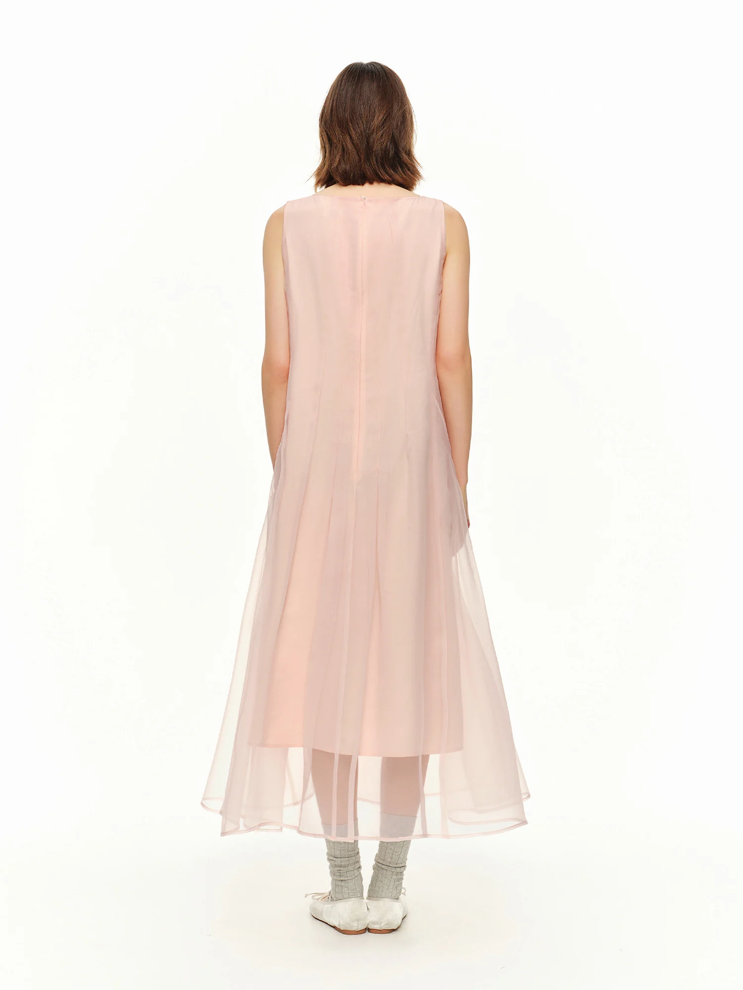 DUSHU Women [LineSculpt Series] Dresses Women 2026 Summer New Three Colors Fluffy Organza Sleeveless Elegant Fairycore Ins