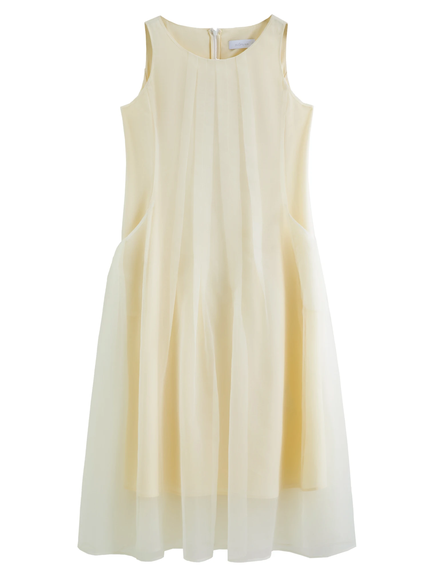 DUSHU Women [LineSculpt Series] Dresses Women 2026 Summer New Three Colors Fluffy Organza Sleeveless Elegant Fairycore Ins