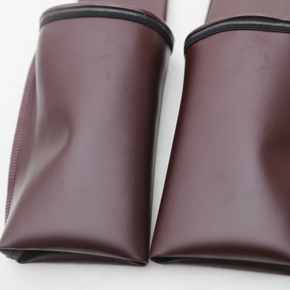 Unisex Anti Slip Double Sided PU Leather Long Gloves Wet Look PVC Guanlets Cosplay Performance Mitten Eldiven Gantlet Luvas Mitt