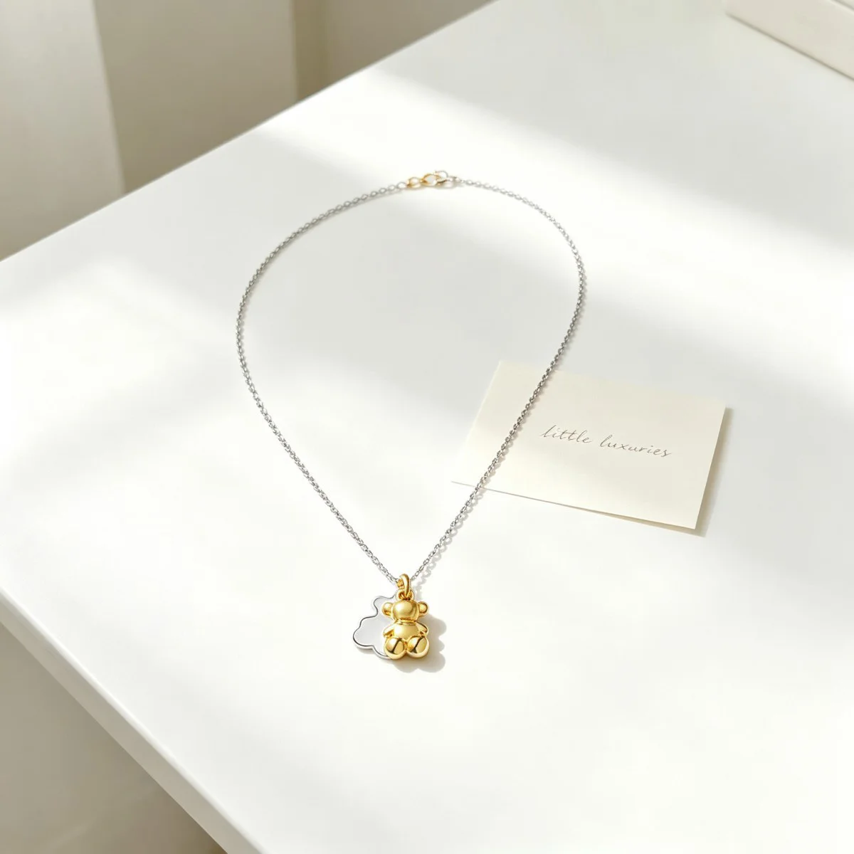 Cute Bear Pendant Necklace Dainty Neck Jewelry Versatile Outfit Accessory, Ideal Gift for Women Girls Daily Dating Party All Occasions
