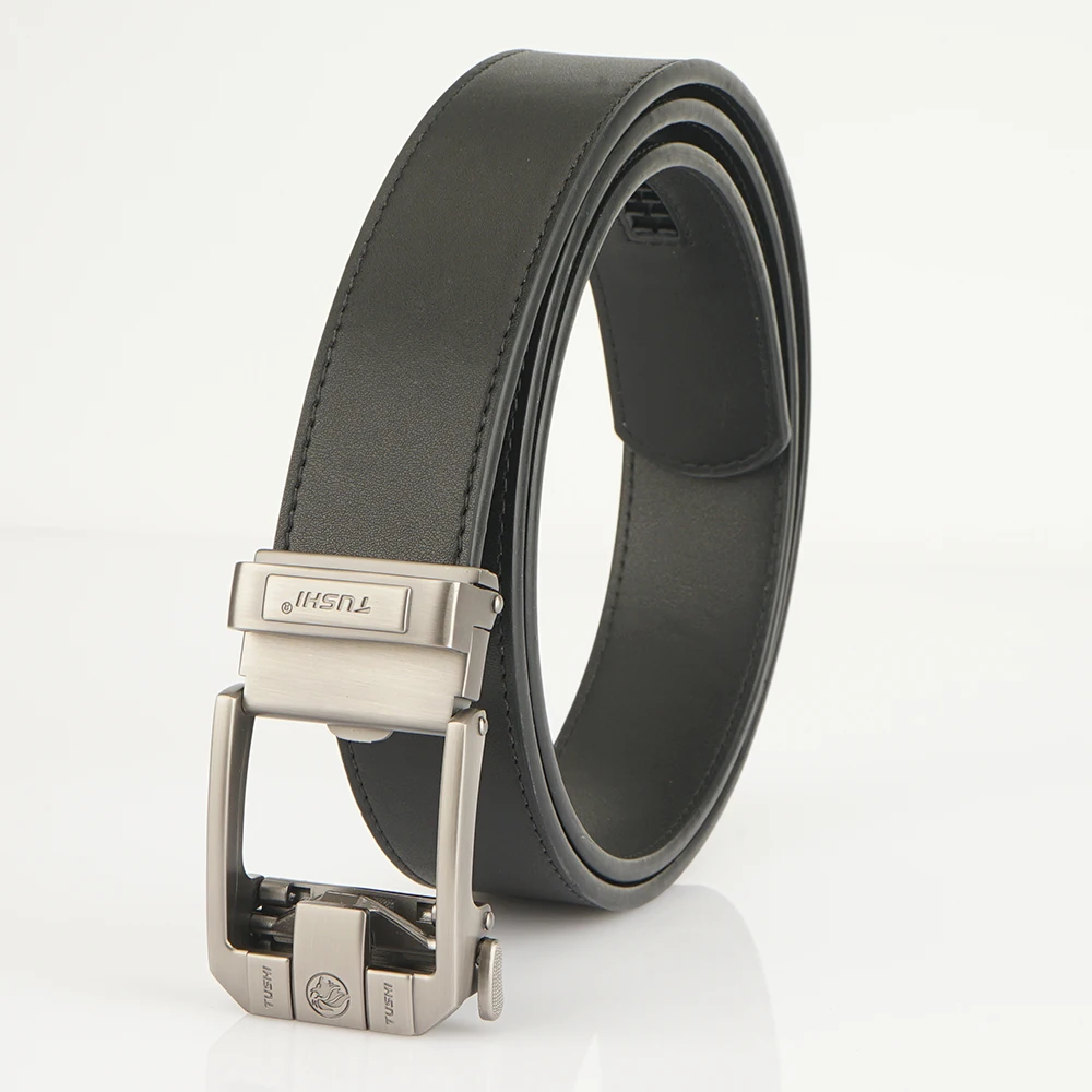 TUSHI New 3.8CM Military Belt for Men Sturdy Nylon Metal Automatic Buckle Leather Belts Tactical Outdoor Girdle IPSC Accessories