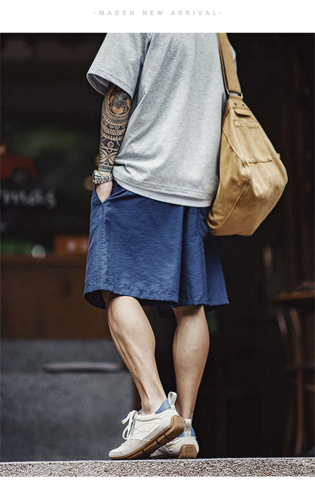 MADEN Men Vintage Low-top GATS Sneakers White Canvas Breathable Lightweight Soft Sole Classic Retro Casual Summer Shoes