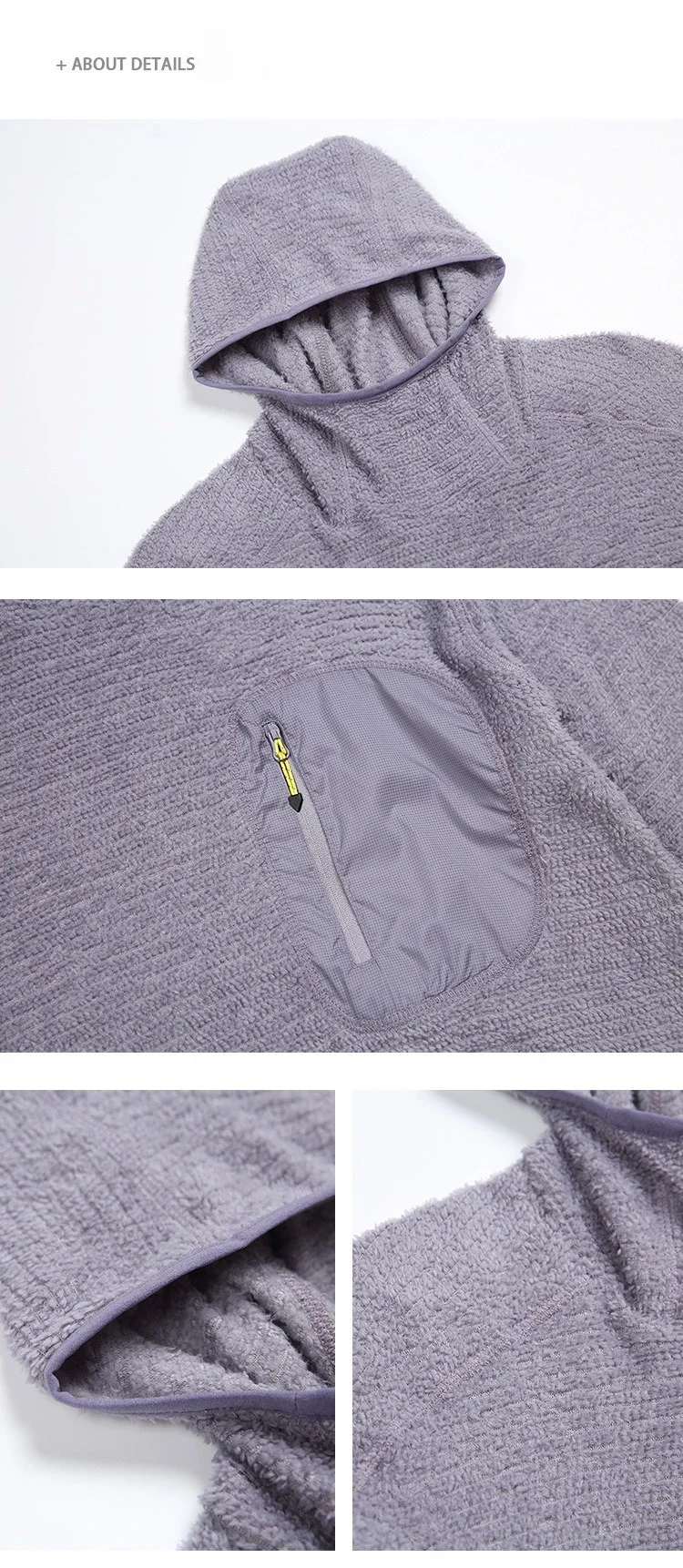 Unisex THERMOLITE® All Season Thermal Hoodie 190g Ultralight Breathable Fleece Mid Layer with Thumbholes & Zip Pocket