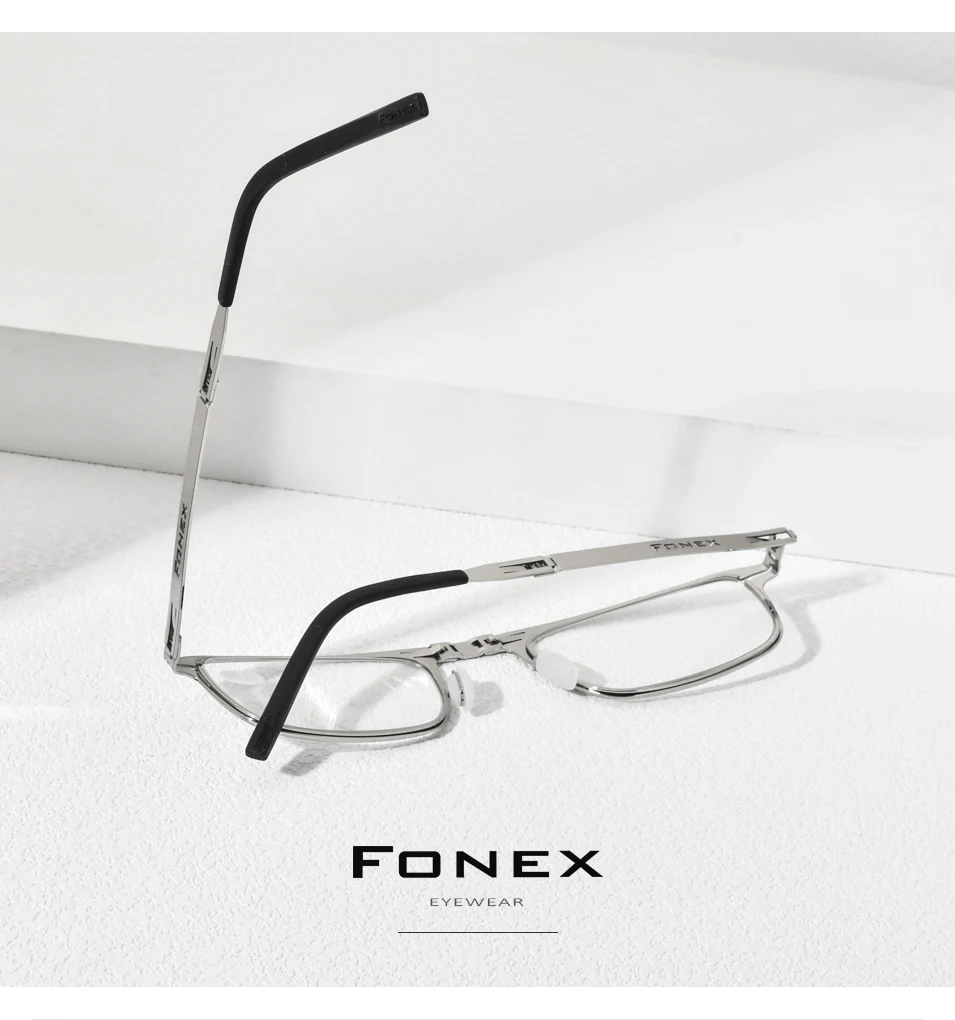 FONEX High Quality Folding Reading Glasses Men Women Foldable Presbyopia Reader Hyperopia Diopter Eyeglasses Screwless LH012