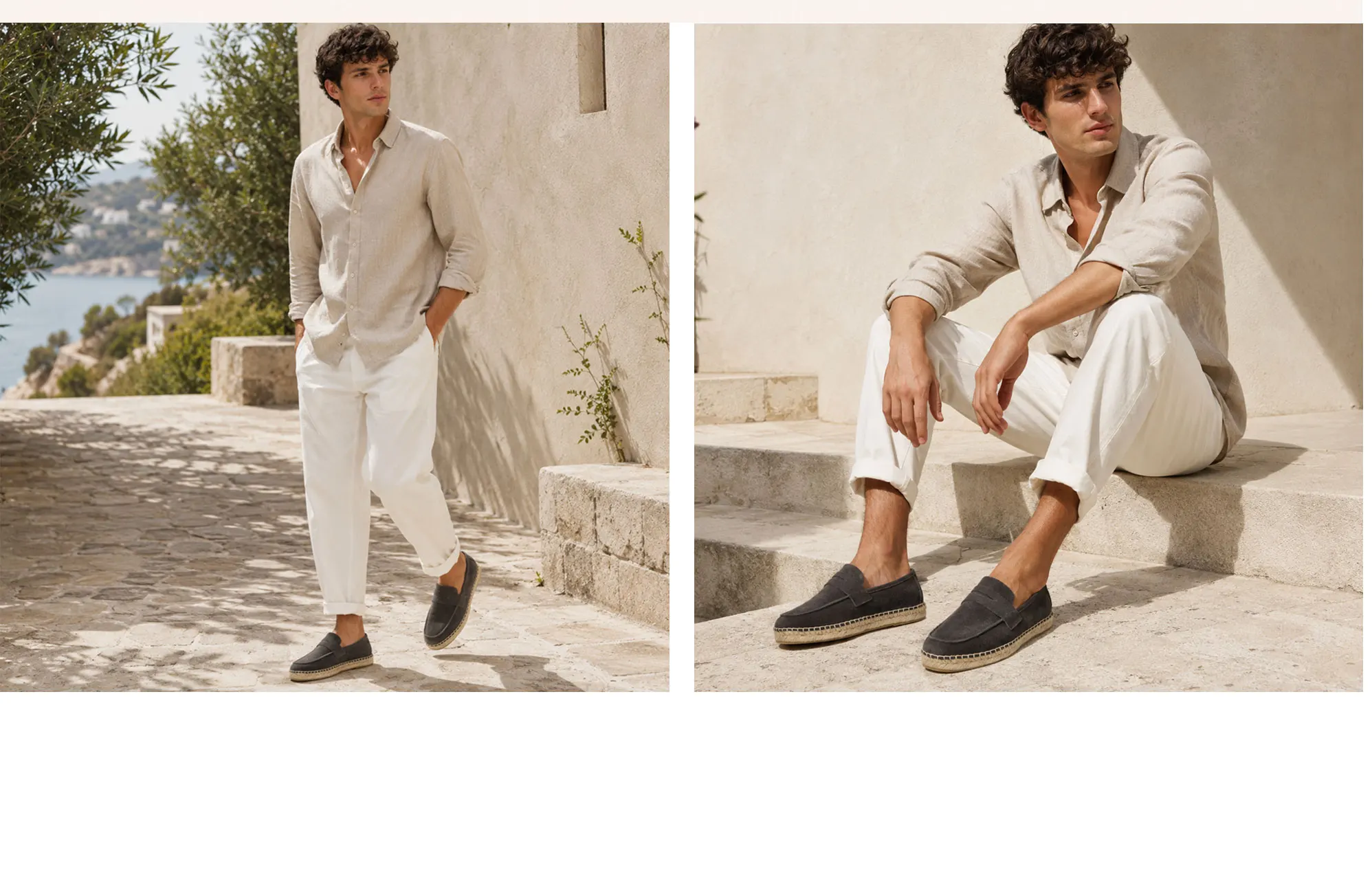 Men Genuine Suede Leather Penny Loafers Espadrilles Slip On Casual Flats Handmade Jute Sole Summer Walking Shoes