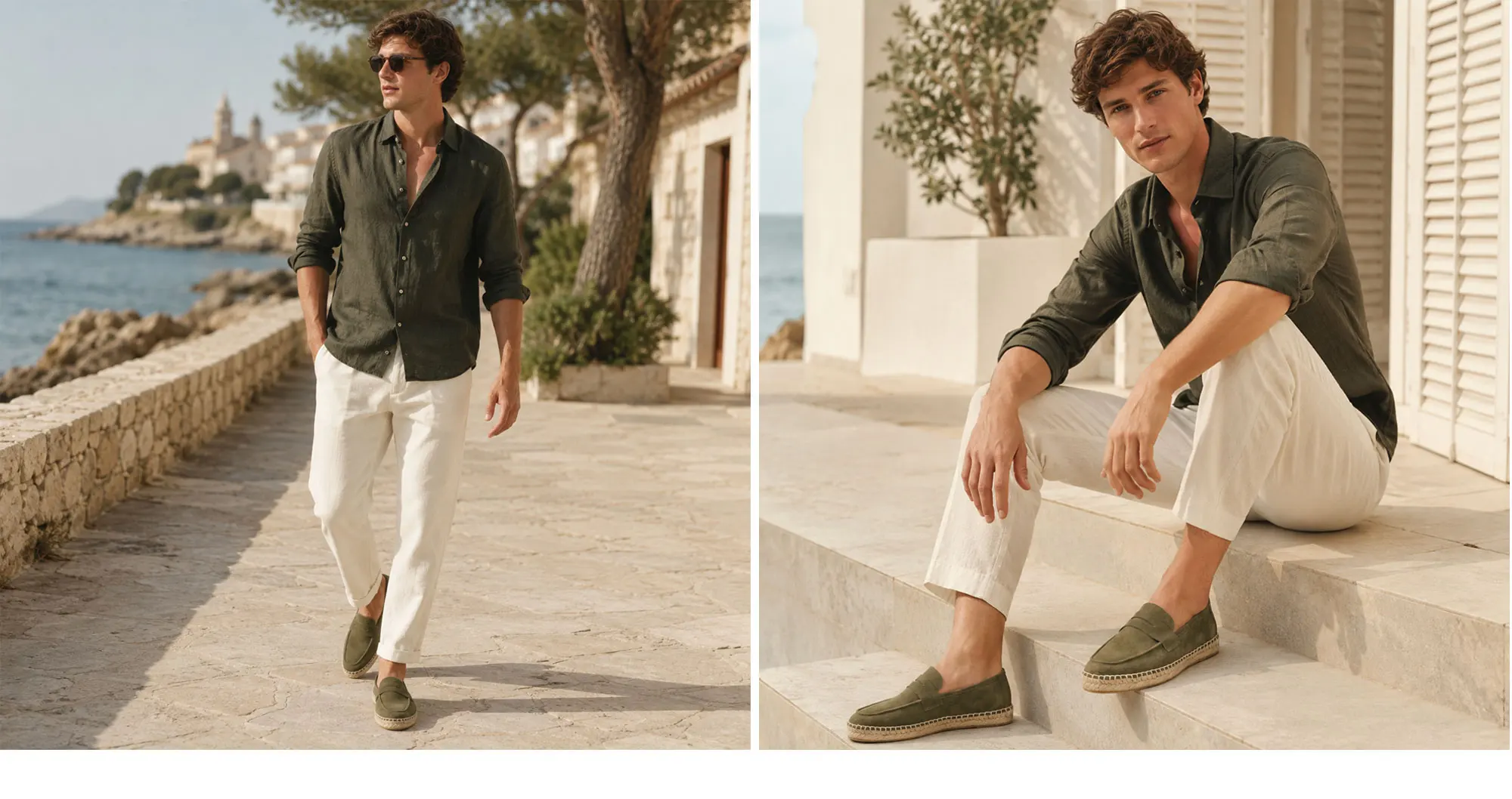 Men Genuine Suede Leather Penny Loafers Espadrilles Slip On Casual Flats Handmade Jute Sole Summer Walking Shoes