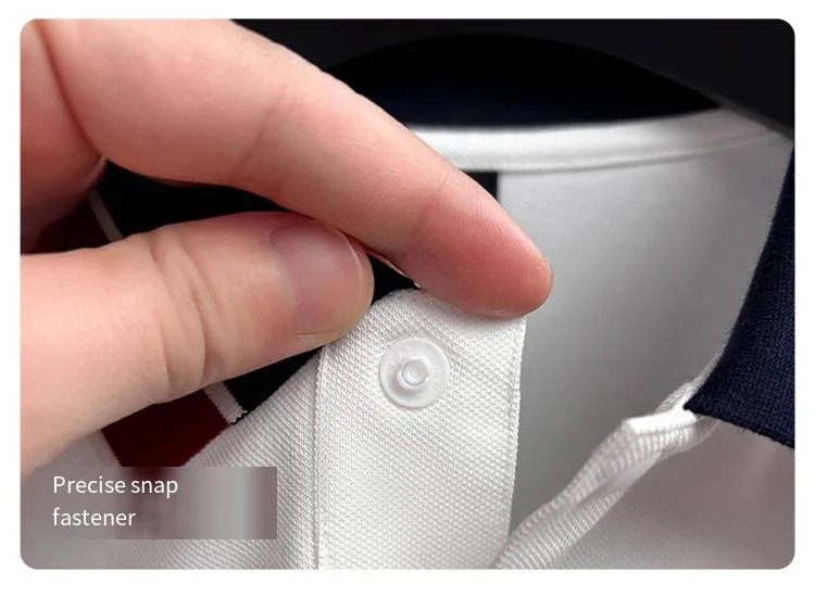 Fashion Summer Men's Short-Sleeved Polo Shirt Lapel Button High Quality Stamp Stripe Design Soft Snug Versatile Men's Clothing
