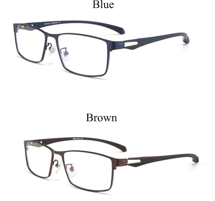 Men Titanium Alloy Eyeglasses Frame for Male Eyewear Flexible Temples Legs IP Electroplating Alloy Material Full Rim Half Rim