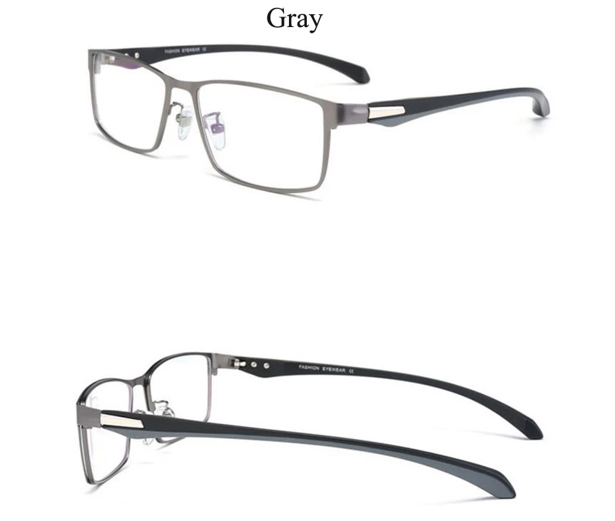 Men Titanium Alloy Eyeglasses Frame for Male Eyewear Flexible Temples Legs IP Electroplating Alloy Material Full Rim Half Rim