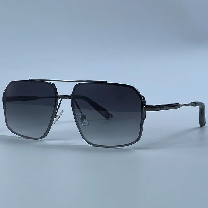 Oversized Square Sunglasses Men 2026 Luxury Brand Gold Metal Frame Double Bridge Sun Glasses Male Vintage Fashion Driving Shades
